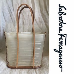 Salvatore Ferragamo Hand Tote Bag -Opaque Plastic